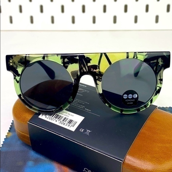 New KOMONO sunglasses Women’s Hippolyte Palms green floral shield main image 11